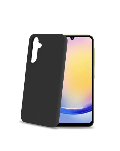 CROMO - Cover in morbido TPU con finitura soft touch colore nero compatibile con Samsung Galaxy A25 5G