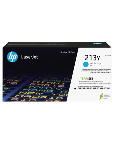 Cartuccia toner originale ciano ad altissima capacità LaserJet HP 213Y