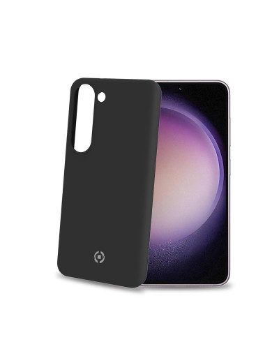 CROMO - Cover in morbido TPU con finitura soft touch colore nero compatibile con Samsung Galaxy S23 FE