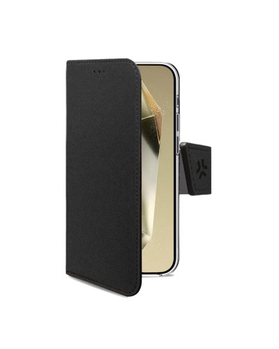 WALLY - Custodia a libro in pelle sintetica con chiusura flap magnetico, slot per carte e funzione stand per Samsung Galaxy S24