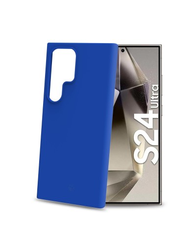 CROMO - Cover in morbido TPU con finitura soft touch colore blu compatibile con Samsung Galaxy S24 Ultra 5G/ Galaxy S24 Ultra 5