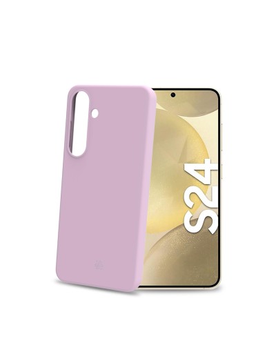 CROMO - Cover in morbido TPU con finitura soft touch colore rosa compatibile con Samsung Galaxy S24 5G/ Galaxy S24 5G Enterpris