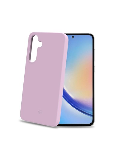 CROMO - Cover in morbido TPU con finitura soft touch colore rosa compatibile con Samsung Galaxy A35 5G/ Galaxy A35 5G Enterpris