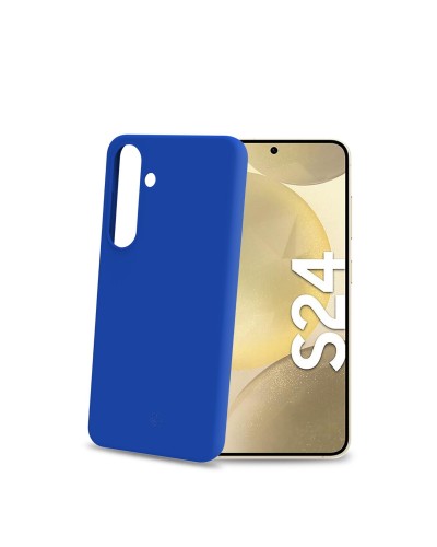 CROMO - Cover in morbido TPU con finitura soft touch colore blu compatibile con Samsung Galaxy S24 5G/ Galaxy S24 5G Enterprise