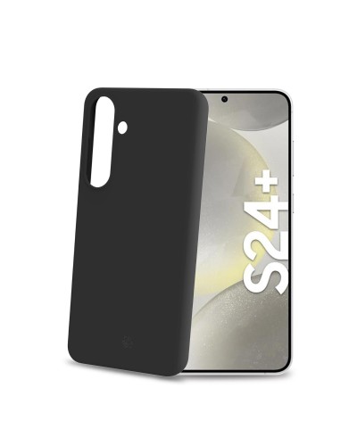 CROMO - Cover in morbido TPU con finitura soft touch colore nero compatibile con Samsung Galaxy S24+ 5G