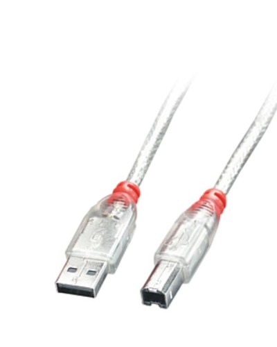 Cavo USB 2.0 Tipo A a B Trasparente, 5m