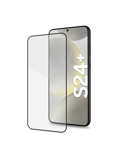 FULLGLASS - Vetro 9H con bordo colorato nero compatibile con Samsung Galaxy S24+ 5G/ Galaxy S25+ 5G