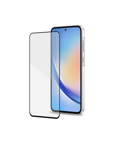 FULLGLASS - Vetro 9H con bordo colorato nero compatibile con Samsung Galaxy A35 5G/ Galaxy A35 5G Enterprise Edition