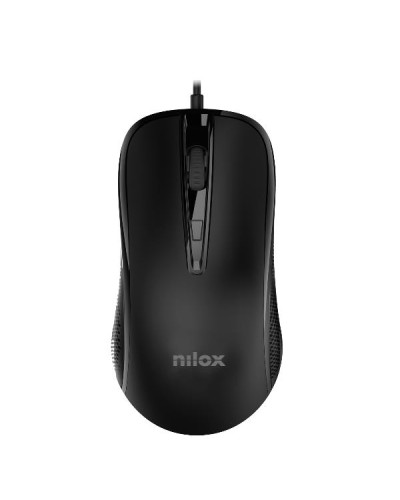 NILOX TECH - Mouse ottico, connessione USB-A, 2400DPI, 4 tasti, lunghezza cavo 1.5 mt