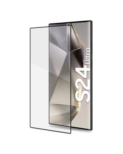 3DGLASS - Vetro 9H con bordo colorato nero per schermo curvo compatibile con Samsung Galaxy S24 Ultra 5G/ Galaxy S24 Ultra 5G E