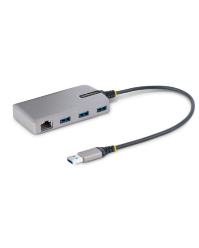 Hub USB a 3 porte con Ethernet - Hub USB 3.0 5Gbps alimentato via bus - Hub splitter USB-A a 3x USB-A portatile per desktop/not