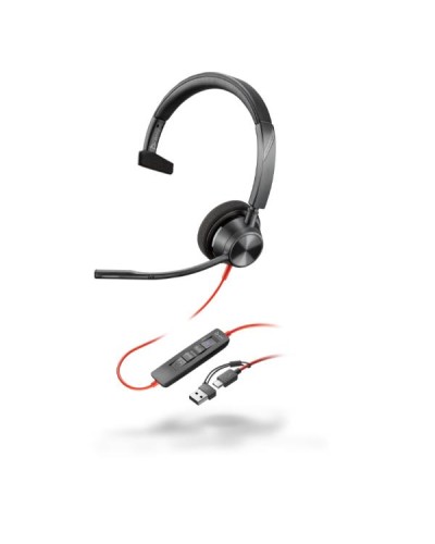 Cuffie HP Poly Blackwire 3310 USB-C/A MS