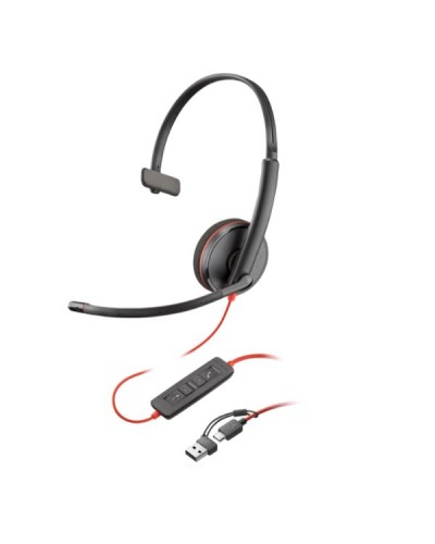 Cuffie HP Poly Blackwire 3210 USB-C/A