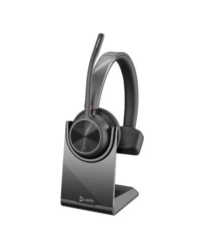Cuffie HP Poly Voyager 4310 UC monoaurali + adattatore USB-A BT700 + supporto per ricarica
