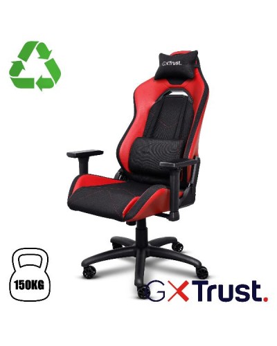 SEDIA GAMING REALIZZATA CON MATERIALI SOSTENIBILI - TRUST GXT 714R RUYA NERO/ROSSO