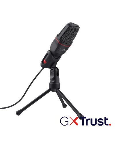 MICROFONO GAMING CABLATO USB E JACK 3,5MM 1,8M SUPPORTO TREPPIEDE - TRUST MICO - NERO