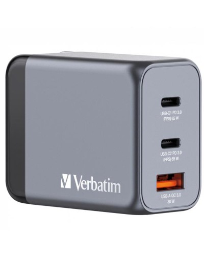 Caricabatteria da parete GaN 3 porte 65W