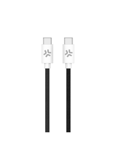 USBCUSBCCOTT - Cavo USB-C a USB-C, lunghezza 1.5 metri, potenza massima 60 Watt, realizzato in tessuto intrecciato [POWER DELIV