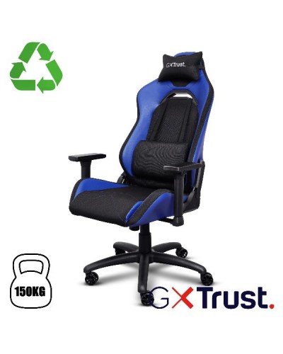 SEDIA GAMING REALIZZATA CON MATERIALI SOSTENIBILI - TRUST GXT 714B RUYA NERO/BLU