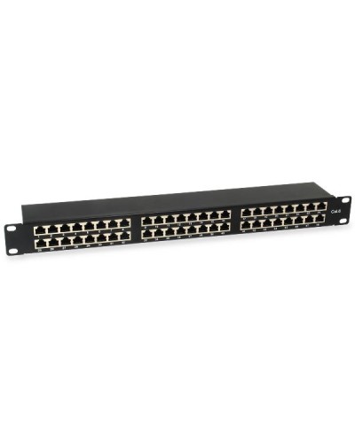 EQUIP - PATCH PANEL 48-PORTE CAT.6 SCHERMATO 19" 1U, Nero