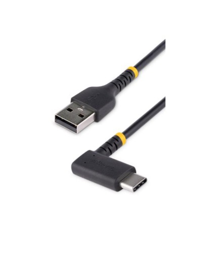Cavo da USB-A a USB-C a 90° da 15 cm - Cavetto di Ricarica Veloce USB Tipo C per uso intensivo - Cavo Dati da USB 2.0 Type-A a