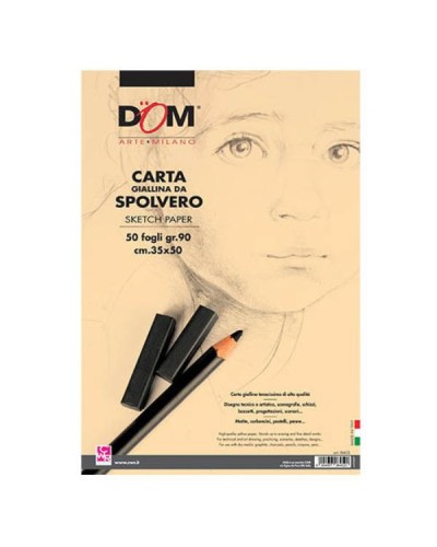 BLOCCO CARTA SPOLVERO 90gr 50ff 35x50cm