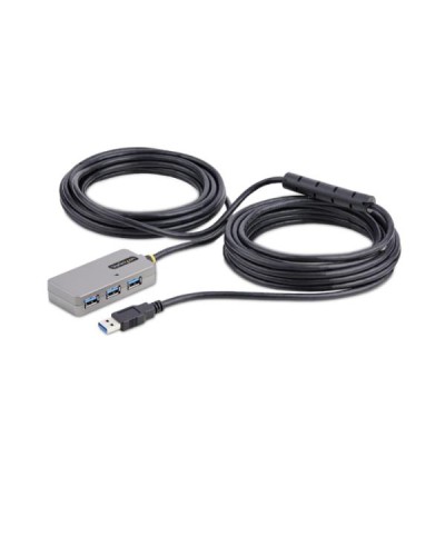 Cavo di Prolunga USB 3.0 da 10m con Hub di Estensione a 4 Porte USB-A, Cavo ripetitore USB attivo, Cavo Prolunga alimentato, al
