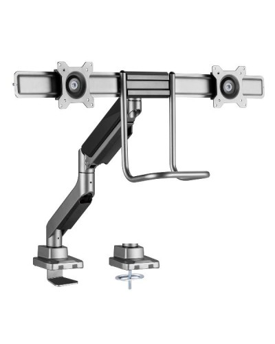 EQUIP - STAFFA DOPPIO MONITOR 17"-32" PAN & TILT DA SCRIVANIA