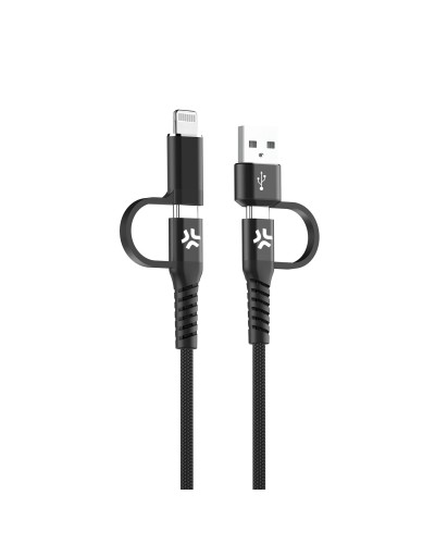 USBC4IN1 - 60W 4in1 USB-C to USB-C Cable + USB-A & Lightning adapters [POWER DELIVERY]