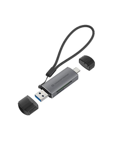 LETTORE DI SCHEDE 2-IN-1 USB 3.0 DUAL PLUG -- SD/SDHC/SDXC, Micro SD/T-Flash, UHS-I