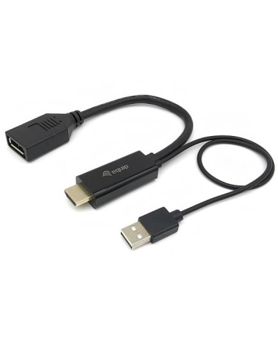 EQUIP - ADATTATORE da HDMI a DisplayPort M/F 4K/60Hz + USB-A/M (alimentazione)