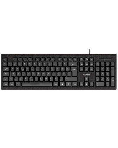 NILOX TECH - Kit Tastiera, connessione USB-A, lunghezza cavo 1.5 mt + Mouse ottico, 1200DPI, connessione USB-A, lunghezza cavo 