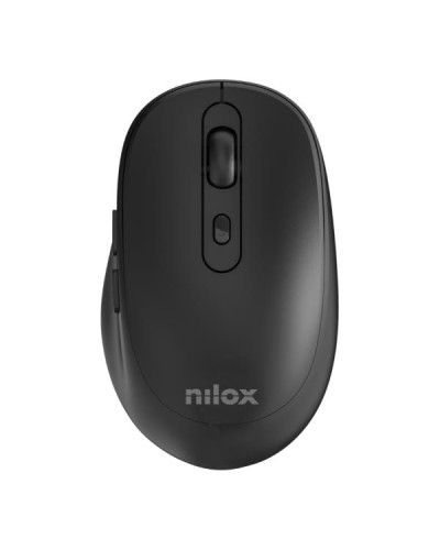 NILOX TECH - Mouse ottico, connessione wireless 2.4 Ghz, 3200DPI, 6 tasti, funziona con pile AA(non incluse)