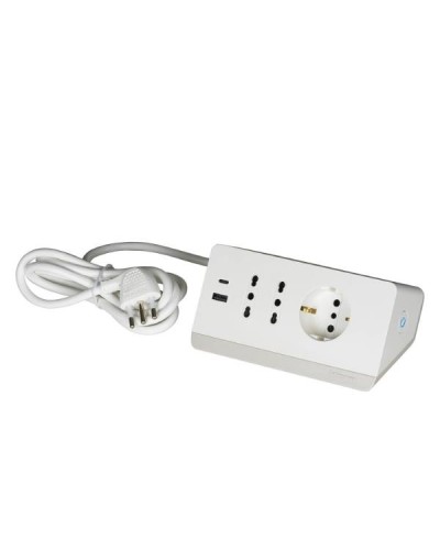 MULTIP SCRIVANIA USB+INT BIANCO