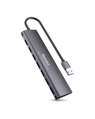 XHUB-07A3 - HUB USB 3.0  7 PORTE ALLUMINIO AUTOALIMENTATO