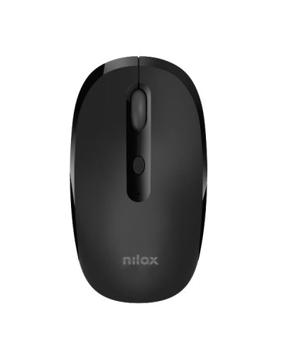 NILOX TECH - Mouse ottico, connessione wireless 2.4 Ghz, ricaricabile tramite porta USB-C, cavo incluso, 3200DPI, 4 tasti
