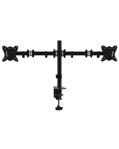 EQUIP - STAFFA DOPPIO MONITOR 13"-27" PAN & TILT ARTICOLATA DA SCRIVANIA, 360°