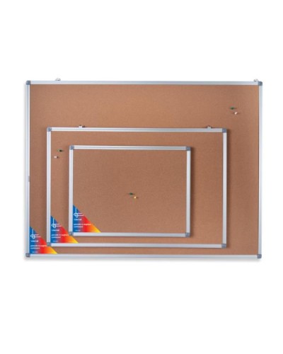 Pannello in sughero con cornice in alluminio 45x60