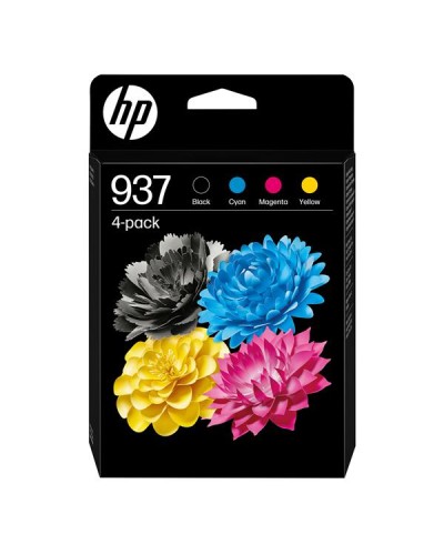 Confezione da 4 cartucce di inchiostro CMYK originali HP 937