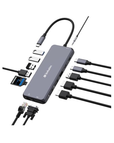 USB C Pro Multiporta 14 IN 1 HDMI 4K VGA PD 85W