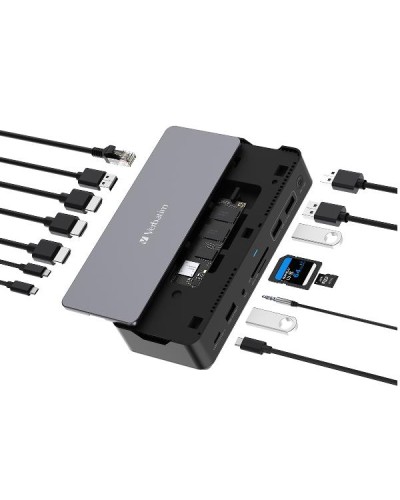 Docking Station USB C 15 IN 1 HDMI SSD INCLUSA PD80W