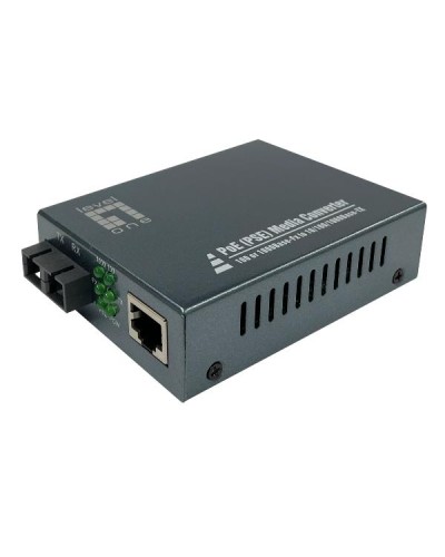 LEVELONE GVT-2013 - MEDIA CONVERTER GIGABIT da RJ45 a SC, PoE PSE, fibra multimodale, 850nm, 500m