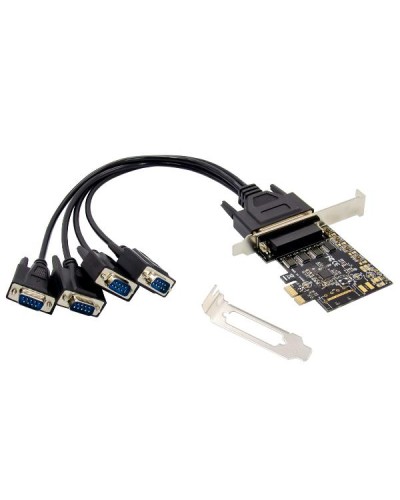 SCHEDA PCI EXPRESS 4-PORTE SERIALE DB9 RS232