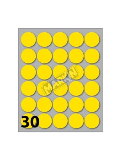 CONF10 BUSTE ETICH 7 GIALLE  DIAM22