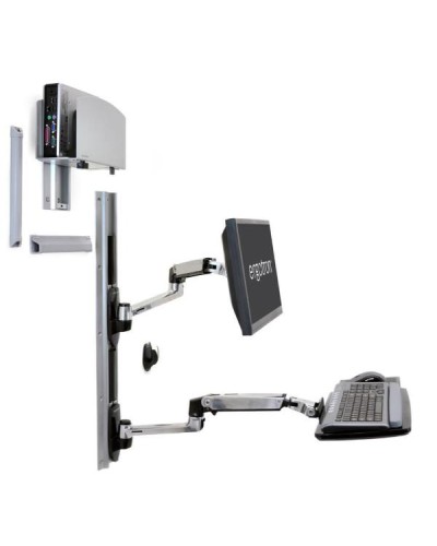 SISTEMA DI MONTAGGIO PARETE LX-SUPPORTO PER CPU MEDIO (ALLUMINIO)