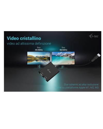 Adattatore Video Universale USB-A/USB-C Doppio Monitor HDMI 4K/60Hz (2xHDMI)