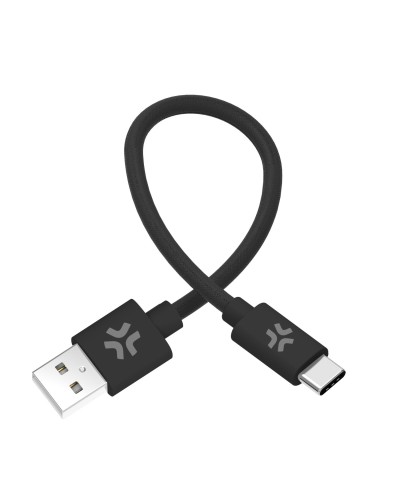USBAUSBCCOT30 - Cavo USB-A a USB-C, lunghezza 30 centimetri, potenza massima 60 Watt, realizzato in cotone intrecciato