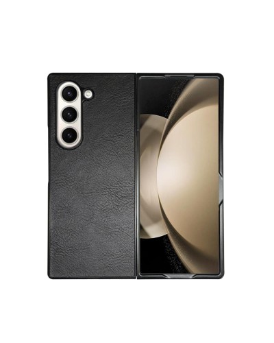 FOLDING - Cover in TPU composta da scocca anteriore e posteriore, effetto pelle sintetica colore nero compatibile Samsung Galax