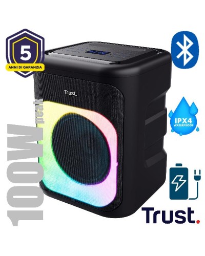AZURA ALTOPARLANTE WIRELESS BLUETOOTH® CON ILLUMINAZIONE RGB - NERO
