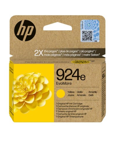 Cartuccia di inchiostro giallo originale HP 924e EvoMore